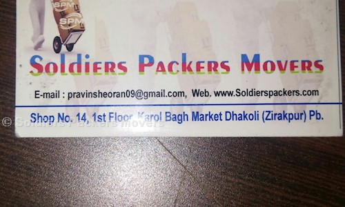 Soldiers Packers movers in Zirakpur, Chandigarh - 140603