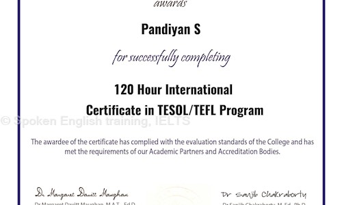 Spoken English training, IELTS in Koranadu, Mayiladuthurai - 609811
