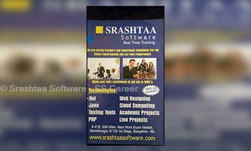Srashtaa Software - SS Career in BTM Layout, Bangalore - 560068