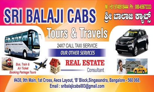 Sri Balaji Cabs Tours & Travels in Singasandra, Bangalore - 560068