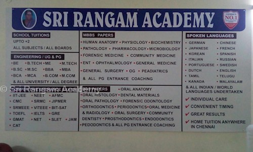 Sri Rangam Academy in Thiruverkadu, Chennai - 600077