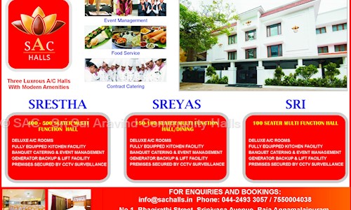 SAC Halls in R.A. Puram, Chennai - 600028