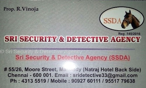 Sri Security & Detective Agency in Mannady, Chennai - 600001