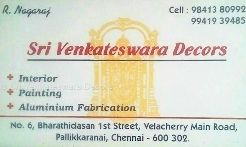 Sri Venkateswara Decors in Pallikaranai, Chennai - 600100