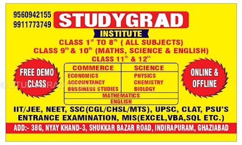 Studygrad Institute in Indirapuram, Ghaziabad - 201014