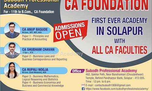 Subodh Professional Academy in Bhadrawati Peth, Solapur - 413006