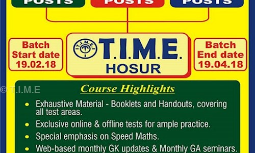 T.I.M.E. in Denkanikota Road, Hosur - 635109