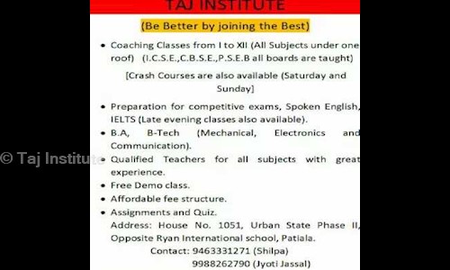 Taj Educational Services in Jangipur, Patiala - 147001