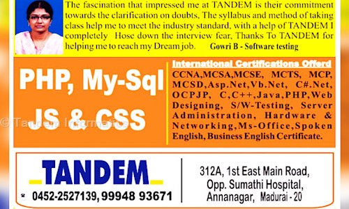 Tandem Informatics in Anna Nagar, Madurai - 625020