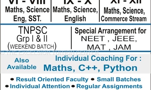 THE EXCELSIOR TUITION CENTER in Pudupalaiyam, Rajapalayam - 626117