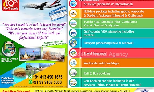 TQ Fly Travels - IATA Accredited Travel Agency in Heritage Town, Pondicherry - 605001