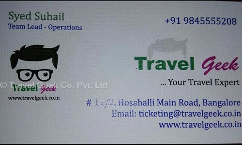 Travel Geek Co. Pvt. Ltd. in Hosahalli, Bangalore - 560026