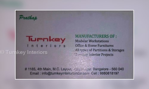 Turnkey Interiors in Vijayanagar, Bangalore - 560040