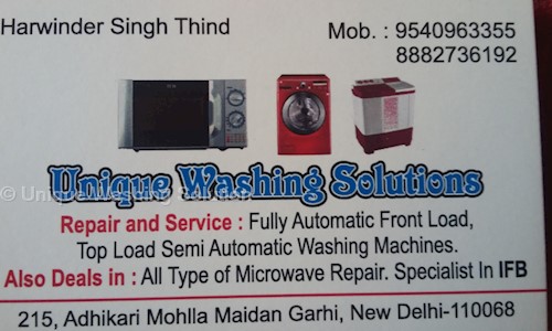 Unique Washing Solution in Maidan Garhi, Delhi - 110068