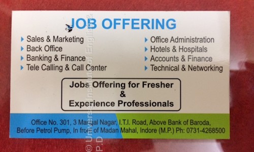 Universal Institute of English & P.D. in Sukhliya, Indore - 452001