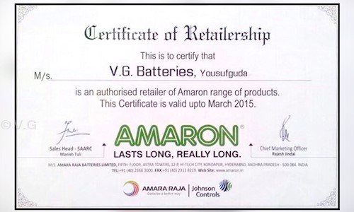 V.G. Batteries & Inverters in Madhapur, Hyderabad - 500081