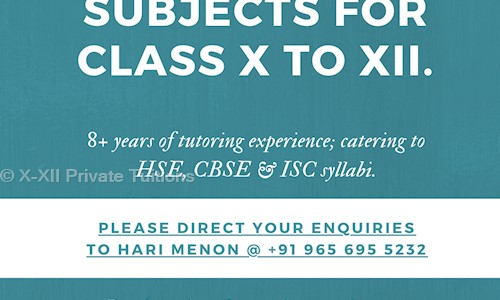 X-XII Private Tuitions in Pattam, trivandrum - 695004
