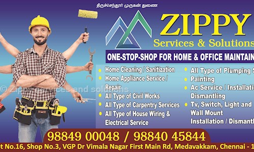 Zippy services and solutions in Medavakkam, Chennai - 600100