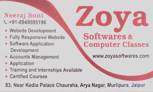 Zoya Softwares in Murlipura, Jaipur - 302039