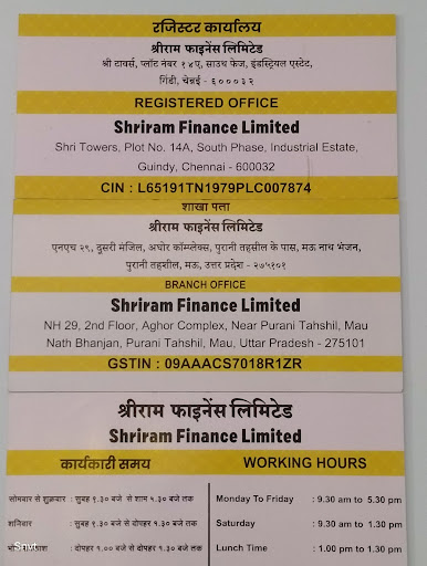 Shriram Finance Limited in Varpur, Mau