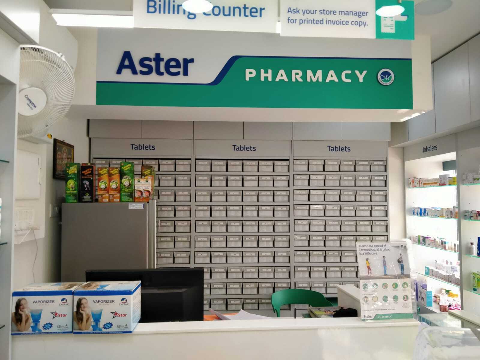 Aster Pharmacy in Saraswathi Nagar, Davanagere