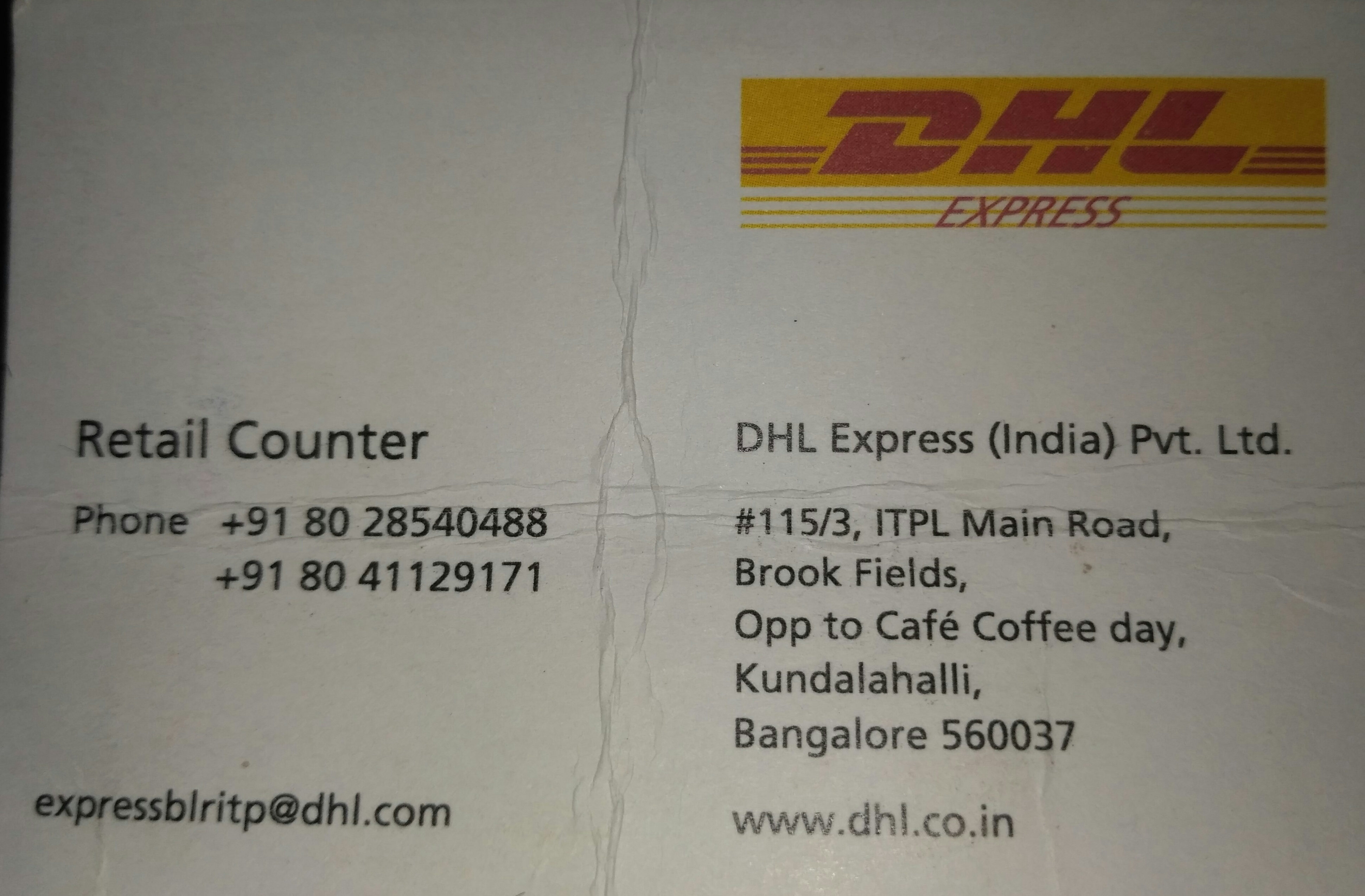 DHL Express (India) Pvt. Ltd in Brookefield, Bengaluru