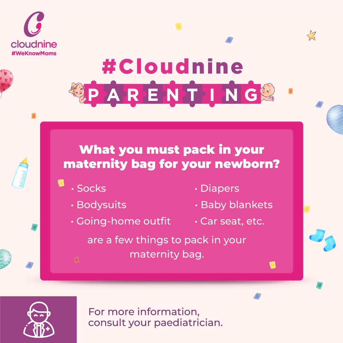 Cloudnine Hospital in Industrial Area Phase2, Chandigarh Maternity