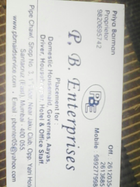 Mrs Priya Barman   Mumbai