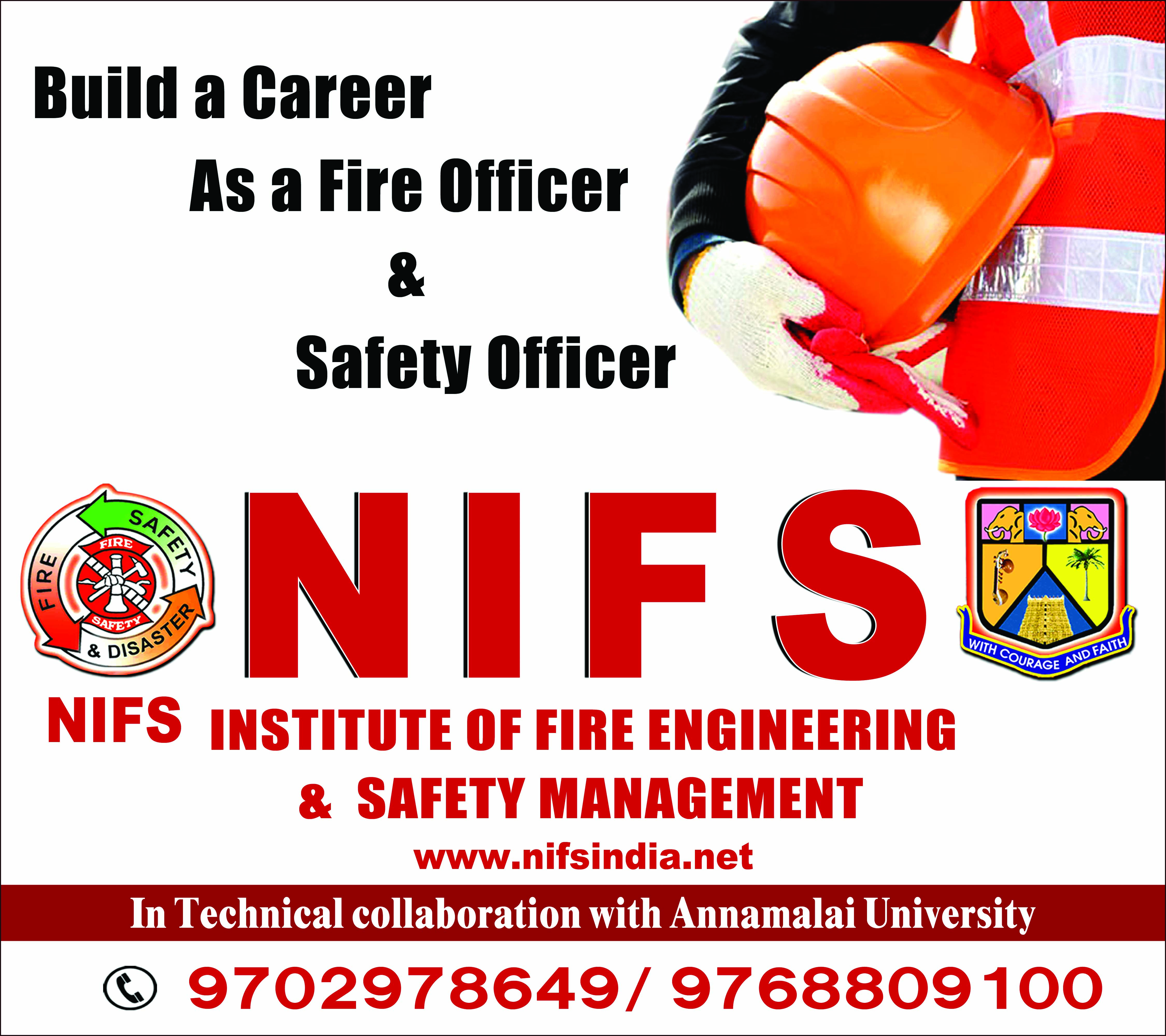 Logo of NIFS  National Institute Of Fire Engineering & Safety Management