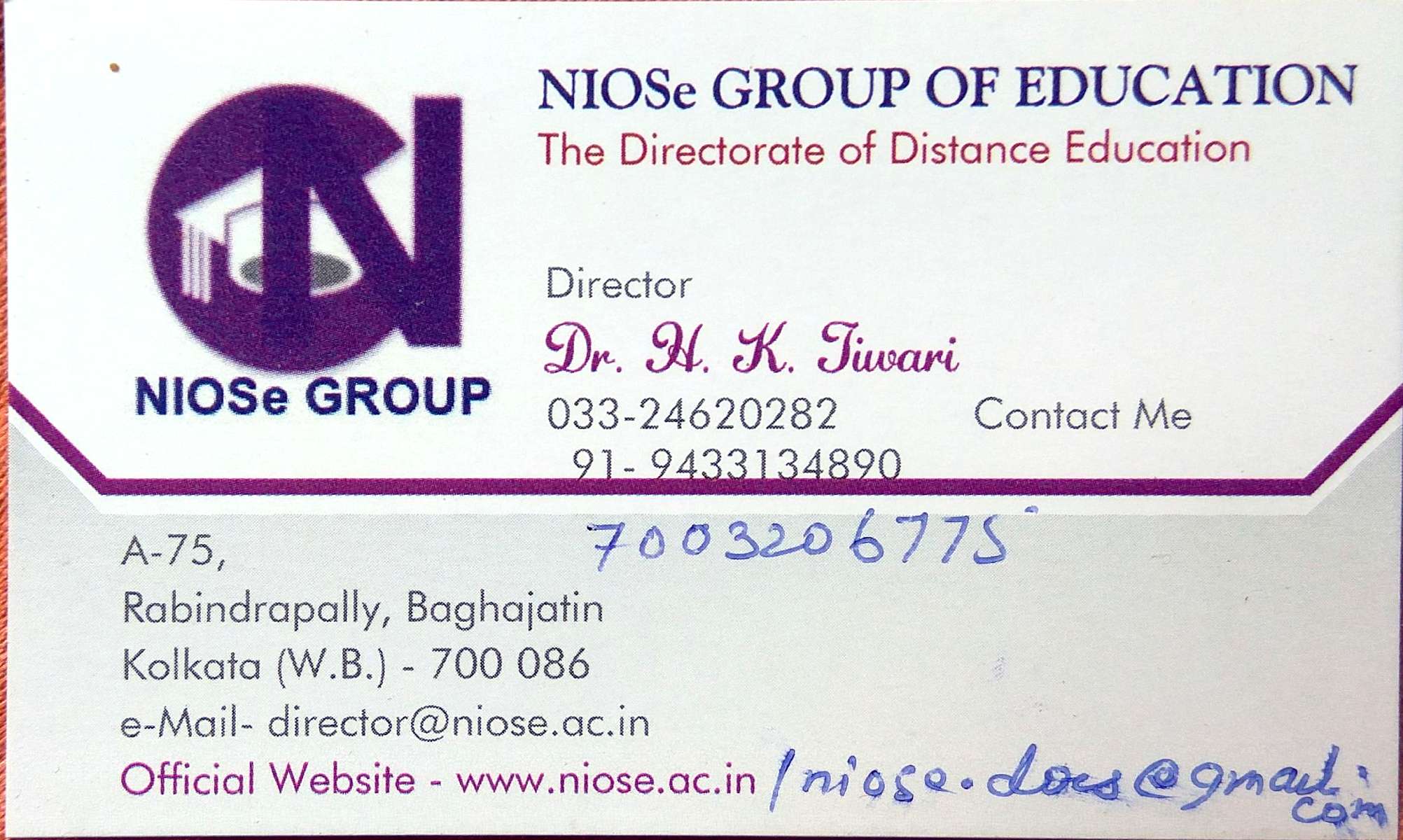 Dr HK Tiwari Bagha Jatin Kolkata