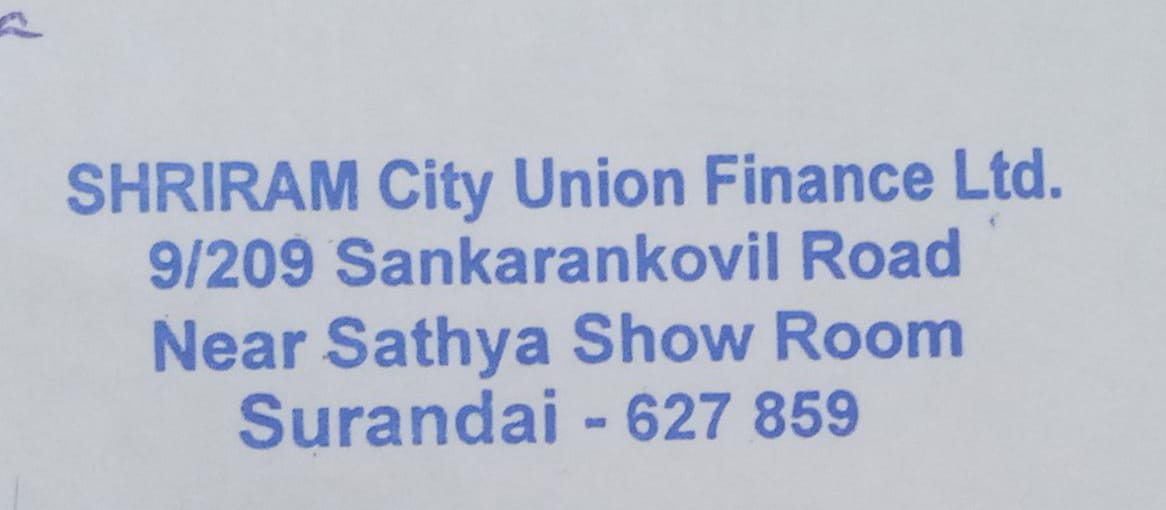 Shriram Finance Limited in Sivagurunathapuram, Surandai