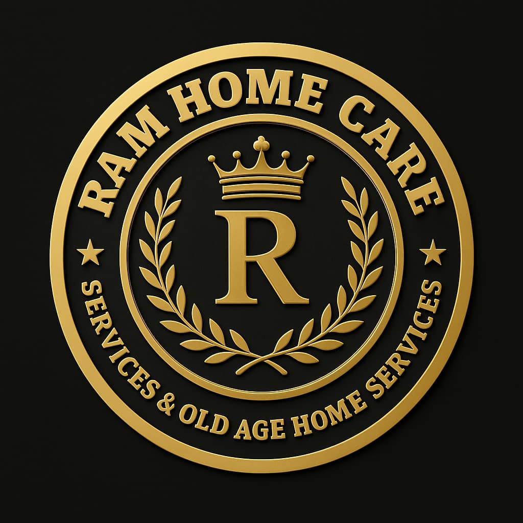 Logo of Ram home care service and Old age home care service