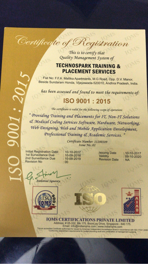 Technospark it solutions Vijayawada H O Vijayawada
