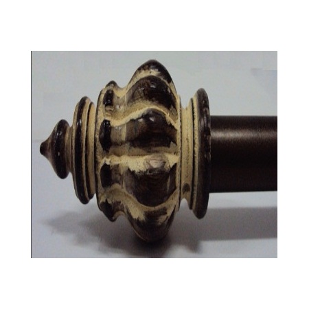 Crafton India Wood Finial 11 Classic Curtain Rods Price