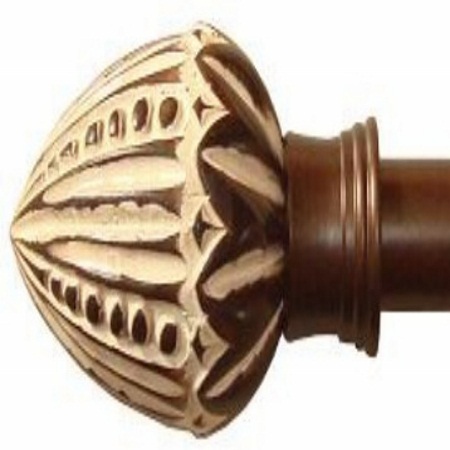 Crafton India Wood Finial 4 Classic Curtain Rods Price