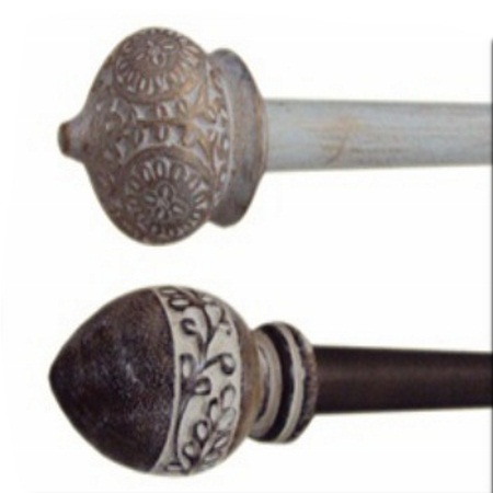 Crafton India Wood Finial 6 Classic Curtain Rods Price